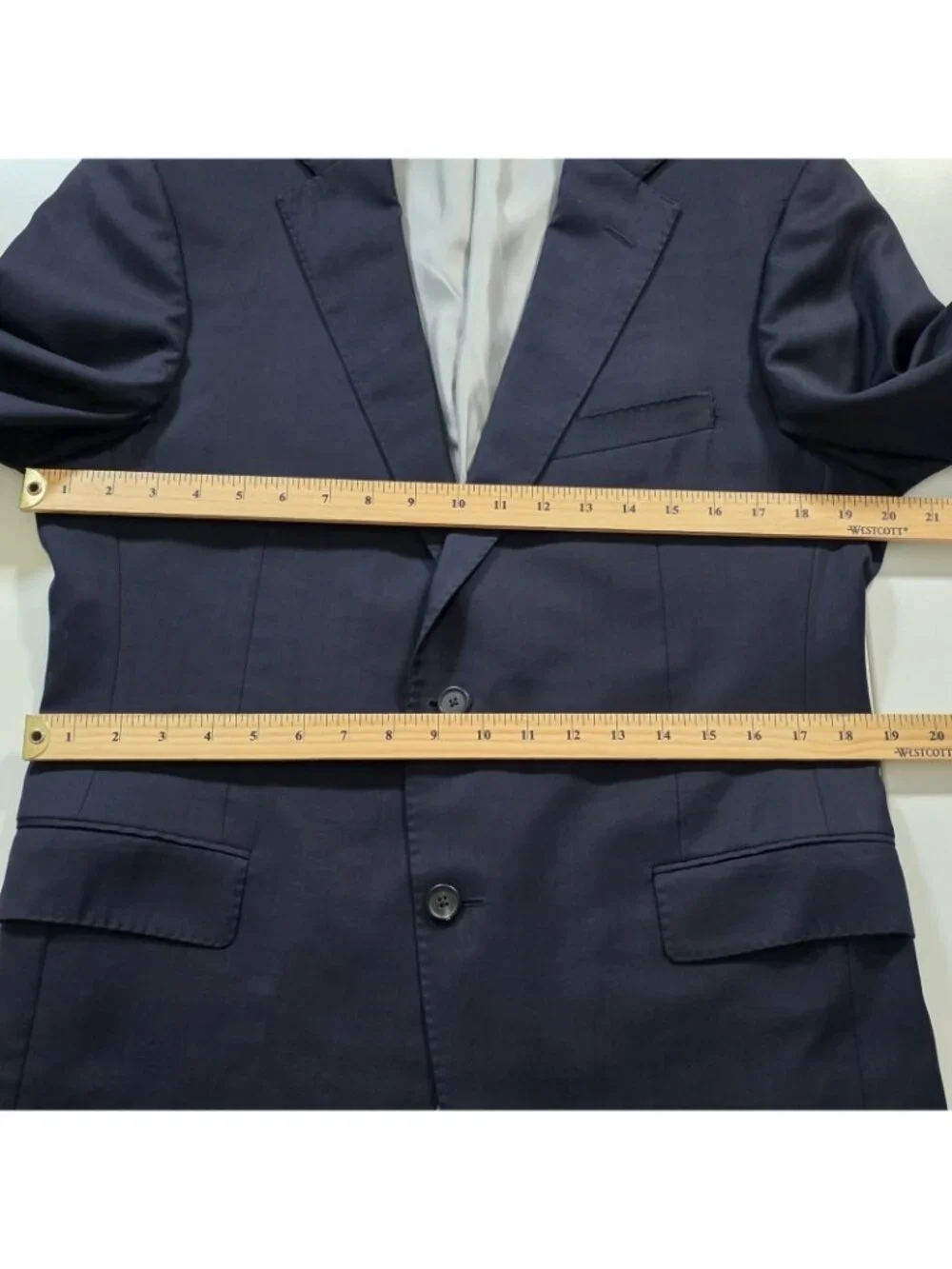 Samuelsohn Blazer Men 40R Navy Colombo Icewool Super 150s Canada Union Made Edgy